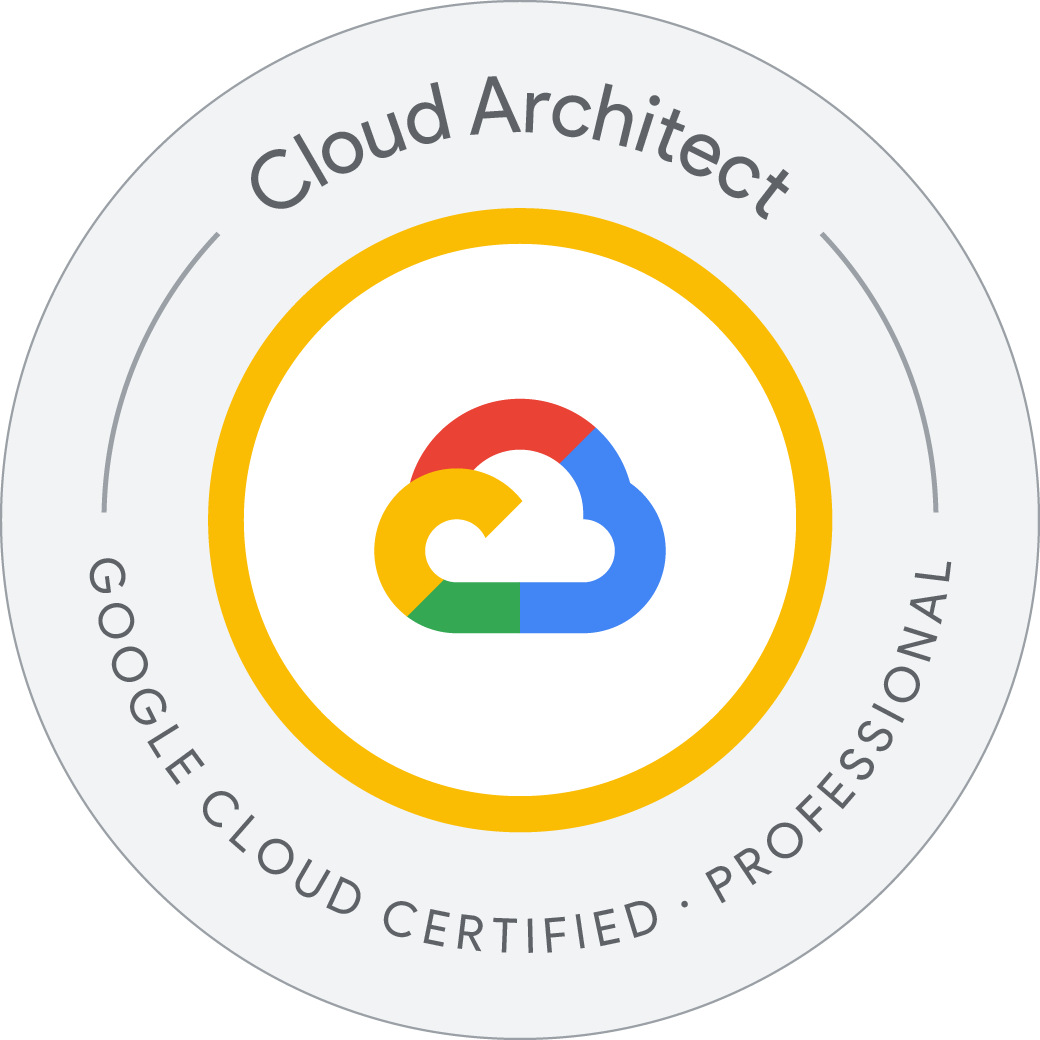 Google Cloud Professional Cloud Architect badge